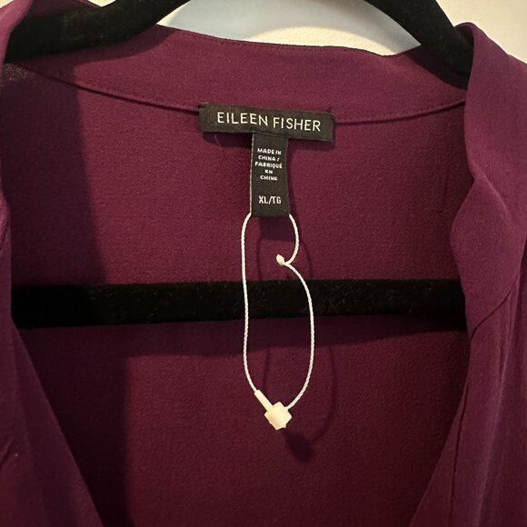100% Silk Eileen Fisher Blouse - Picture 2 of 5